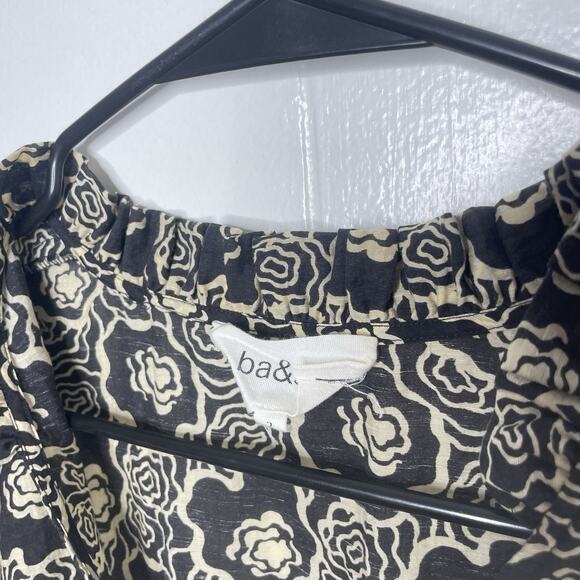 tpo Mini Dress Groovy Abstract Floral Print Puff Sleeve Retro Hippie Size 6 M - Picture 4 of 10